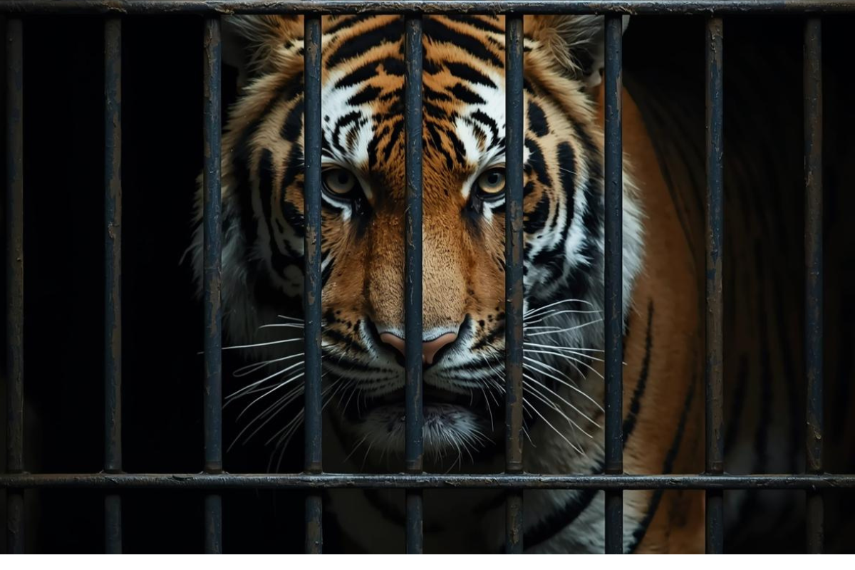 tigre dans une cage
